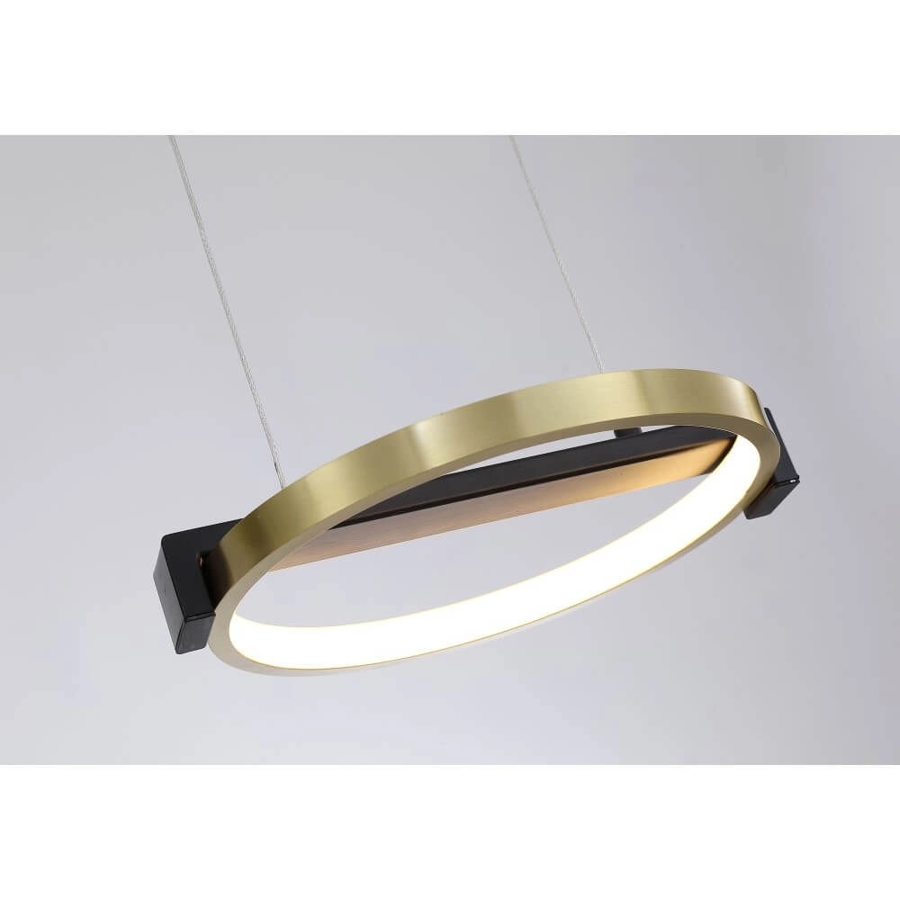 3-lichts hanglamp Aerial zwart en goud Searchlight 5053423274379