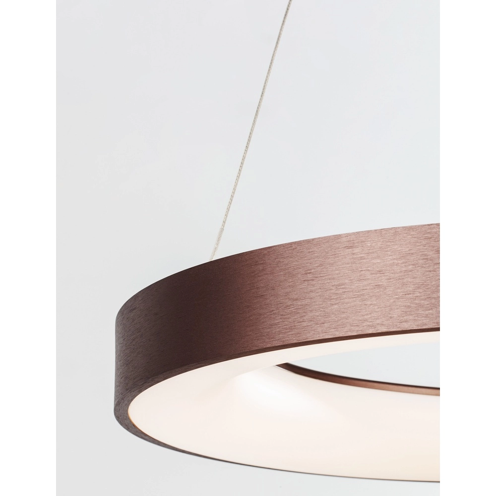 Hanglamp Rando Thin koffie bruin Ø 38cm Lyora 5212017420176