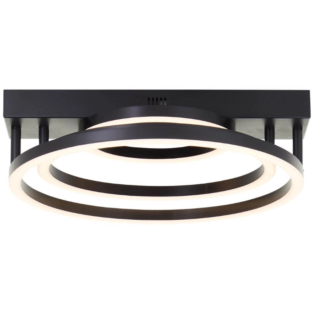 Dimbare plafondlamp Pedley zwart Brilliant 4004353442094