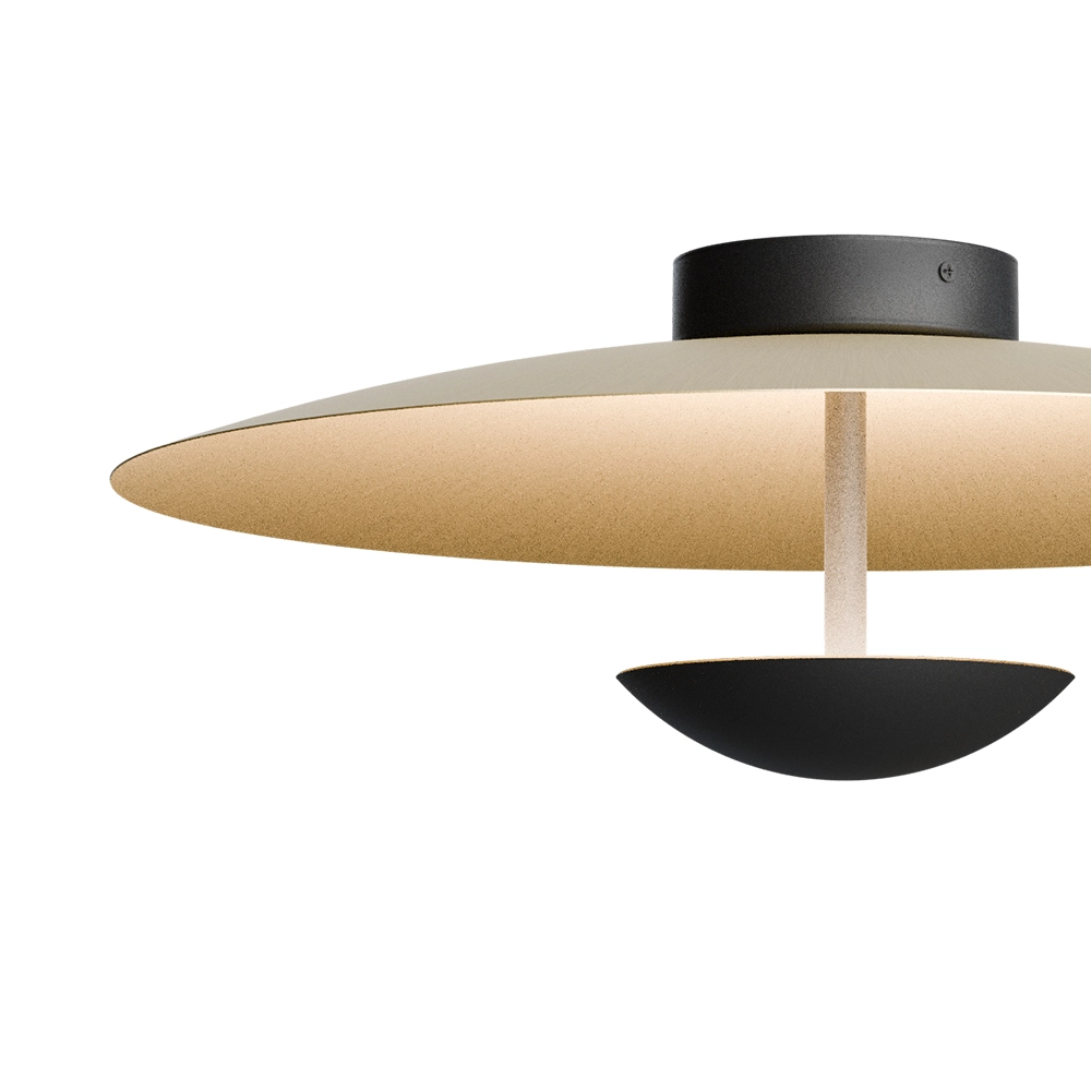 Plafondlamp 16cm Scala Ø 45cm zwart met goud Masterlight 8718121389615