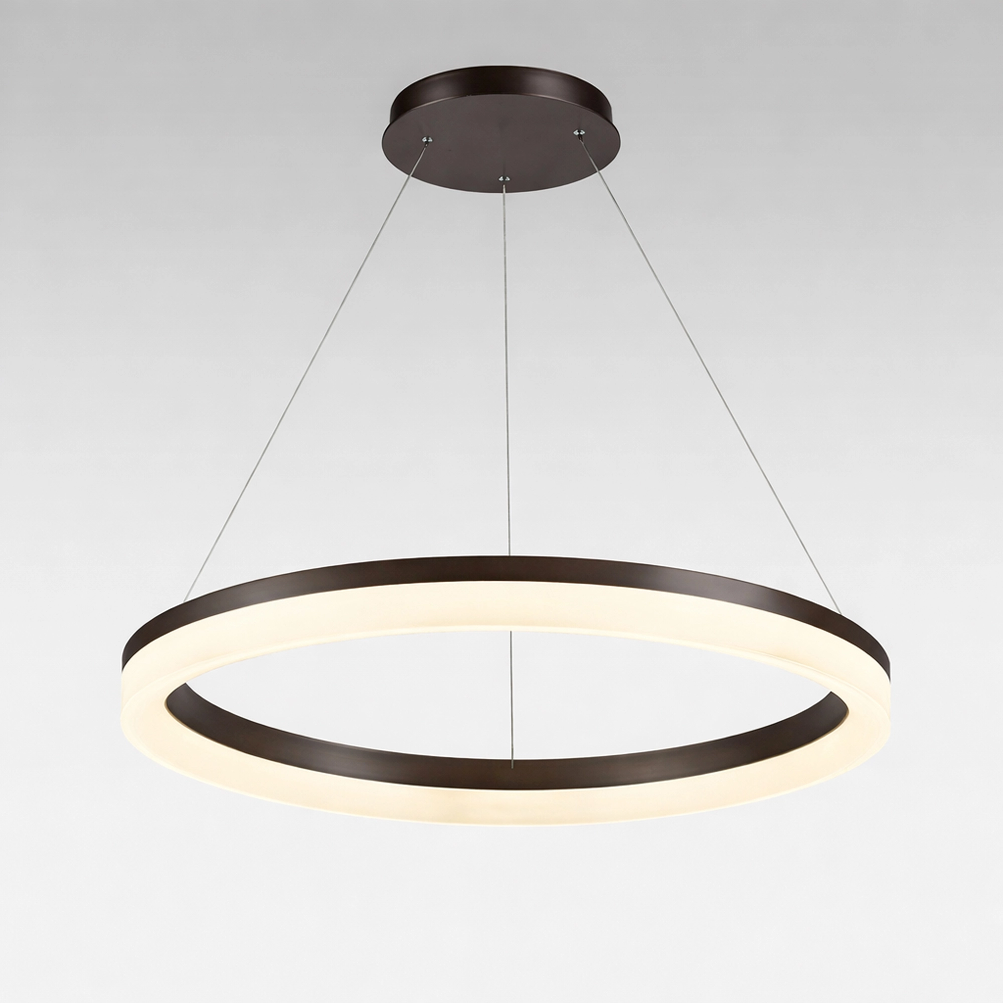 Strakke hanglamp Ara Ø 60cm brons