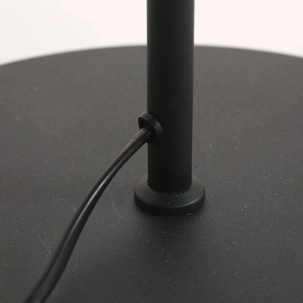 Vloerlamp Bambus zwart met bamboe 2-lichts Steinhauer 8712746171457