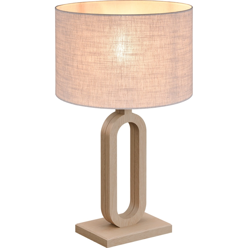Tafellamp Sino Loop 39cm licht hout