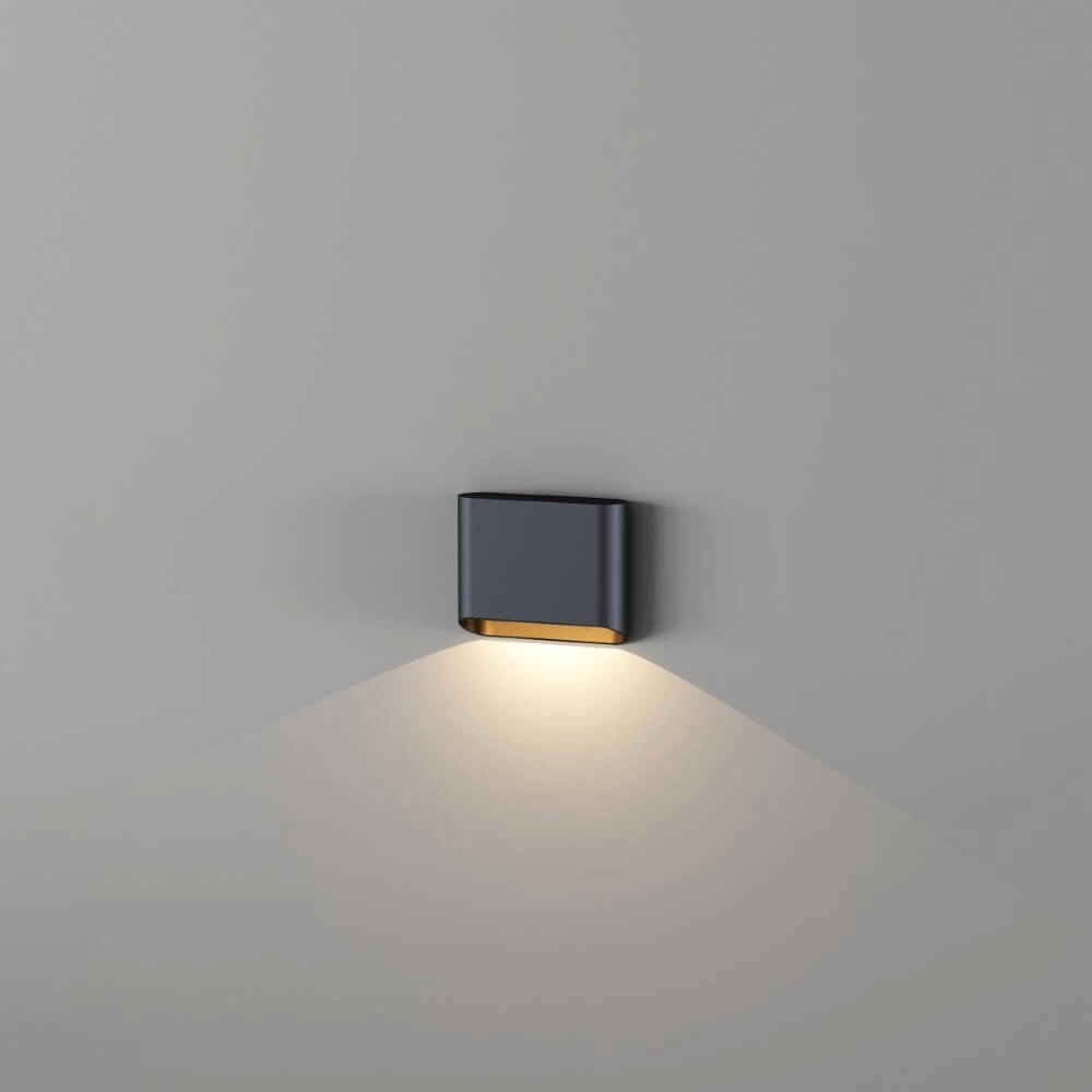 Wandlamp Diaz 1L Zwart met goud