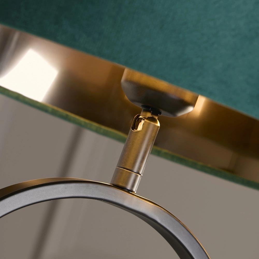 Tafellamp Modish zwart met emerald kap Searchlight 5053423306179