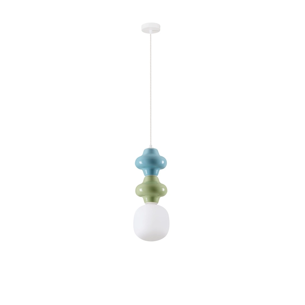 Hanglamp Clio M groen en blauw keramiek Lyora 5212017461285