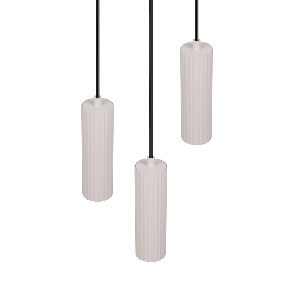 3-lichts hanglamp Soka grijs Trio 4017807658613