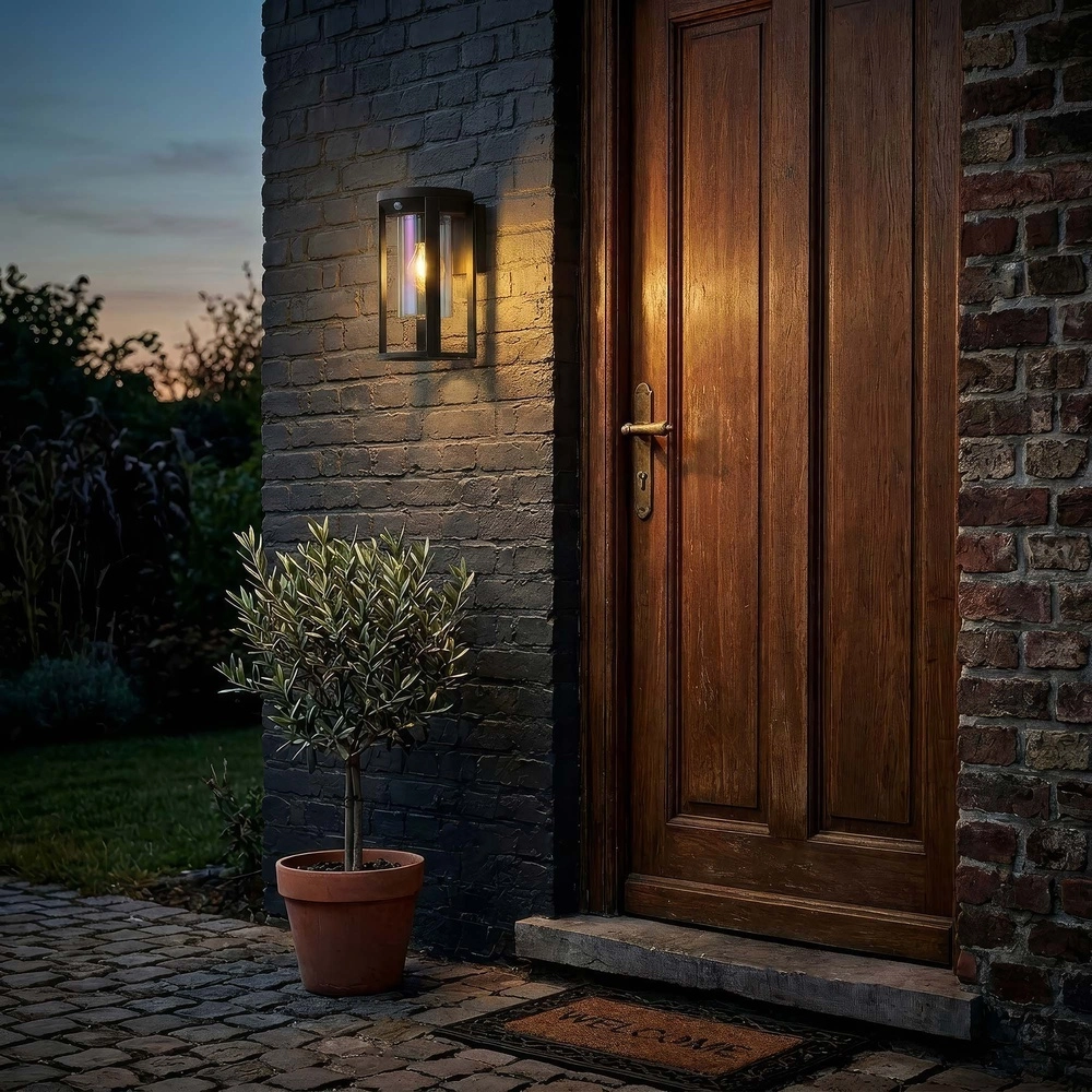 Design wandlamp Maldives rond zwart met sensor Searchlight 5,05342E+12