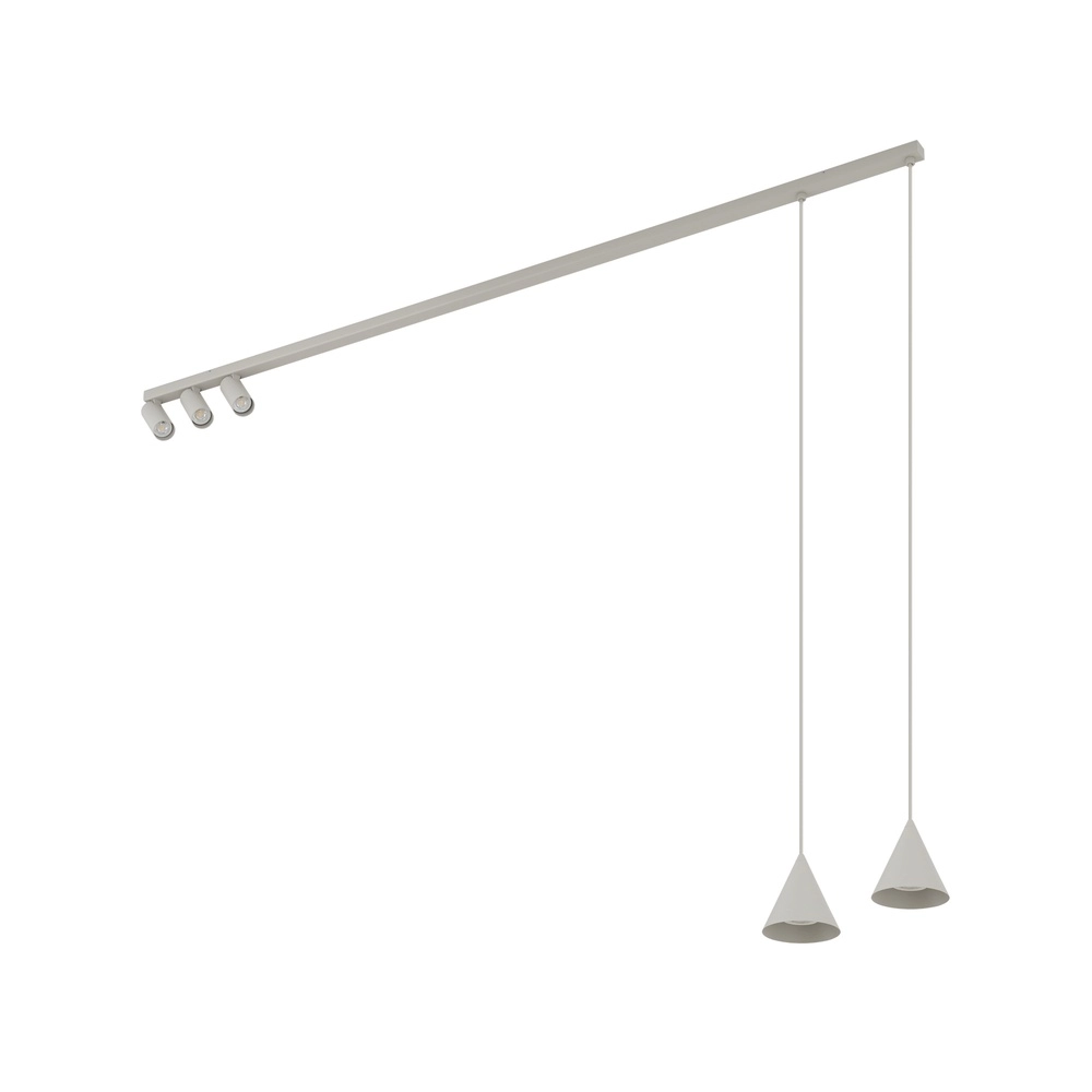 Plafond- en hanglamp Fourty grijs