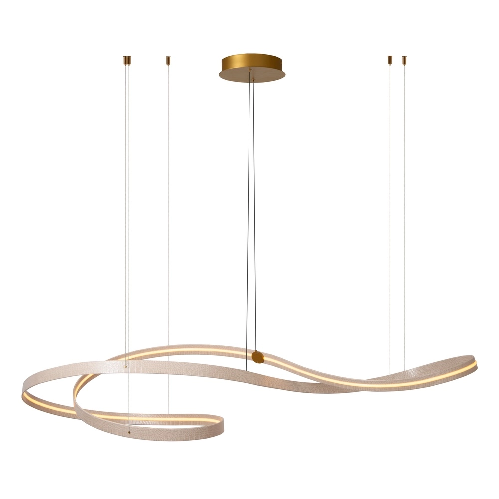 Moderne led hanglamp Slalom Zand met effect Premium by Lucide 5411212135131