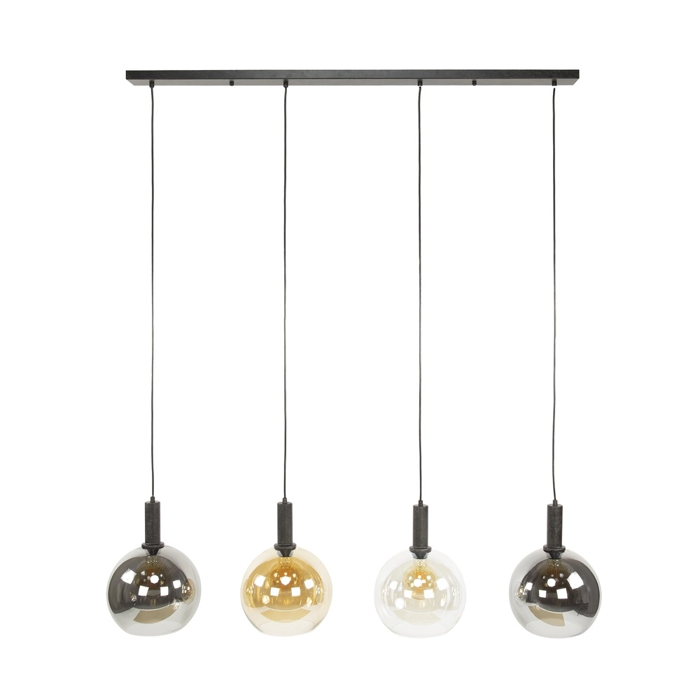 Glazen hanglamp Sfera 4x Ø 25cm - gekleurd glas Lyora 8716803512375