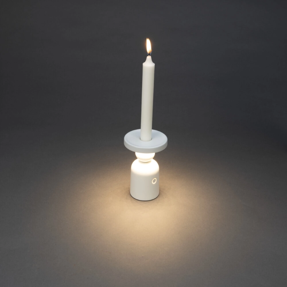 Oplaadbare tafellamp Nantes wit voor kandelaar KonstSmide 7318307833256