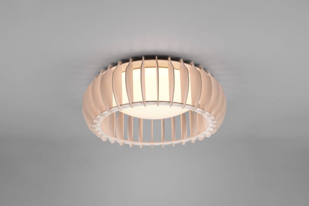 Plafonnière Monte 40cm houtbruin Trio 4017807504583
