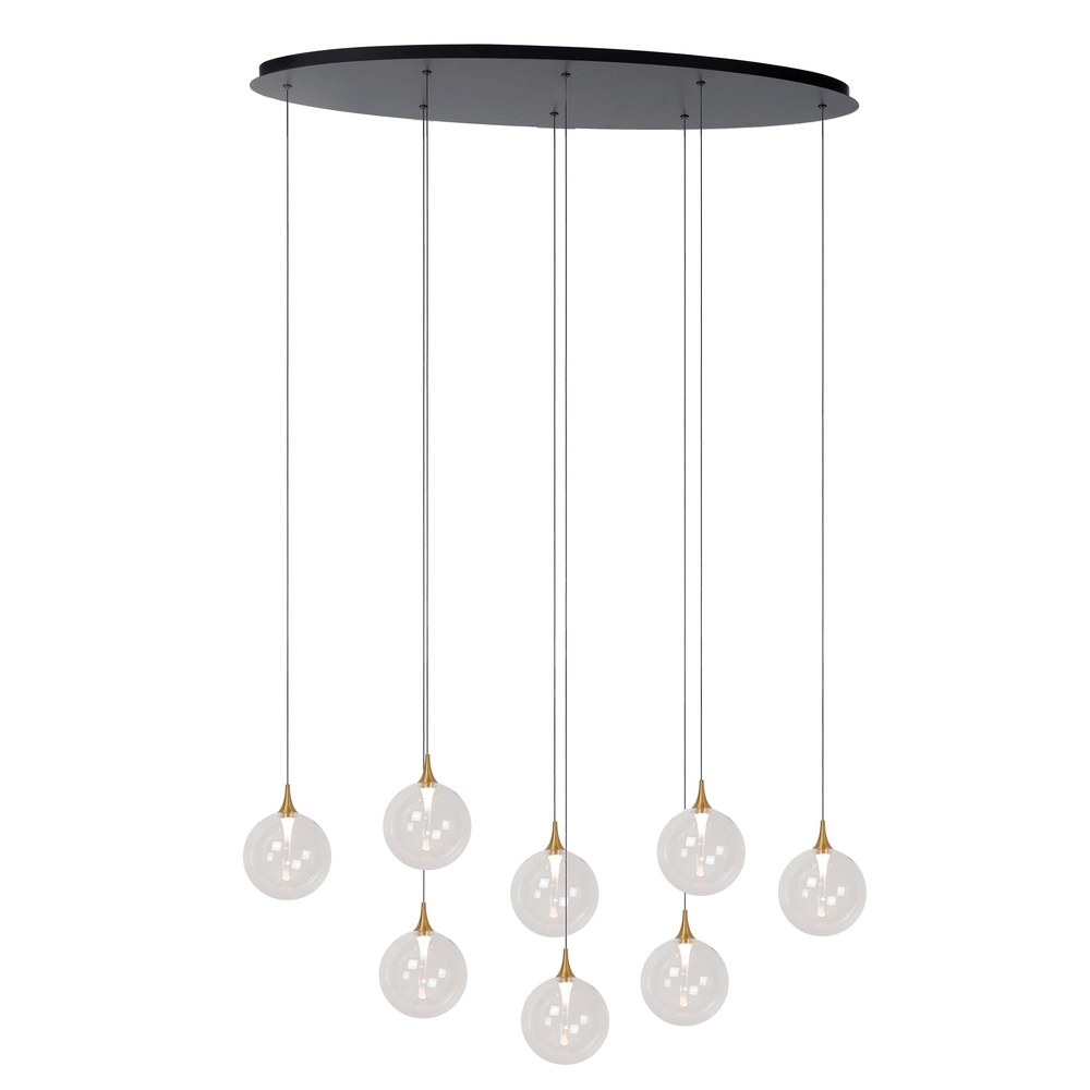 Design led hanglamp Gisela helder - 8x Ø 16cm