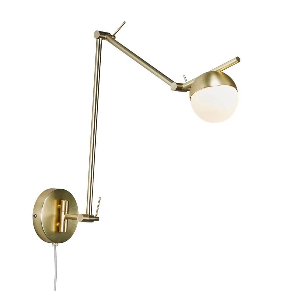 Wandlamp design Contina messing