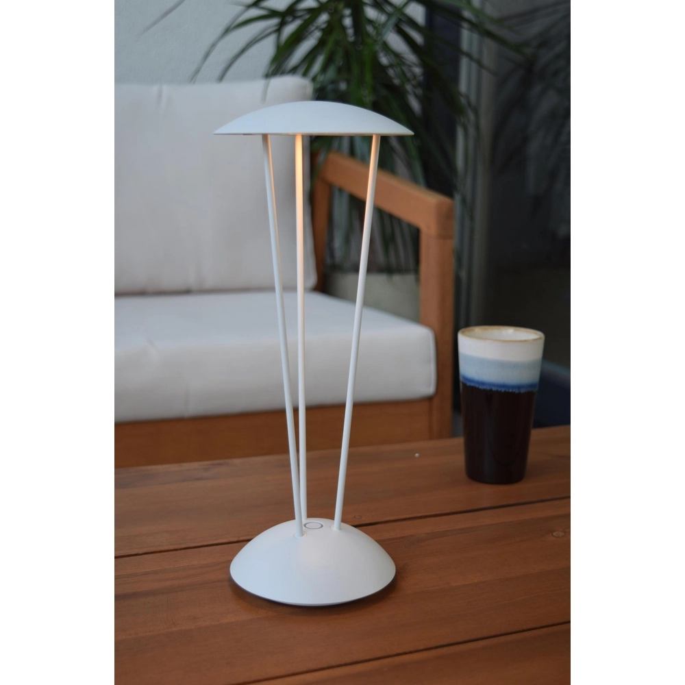 Design tafellamp Renee wit oplaadbaar Lucide 5411212272317