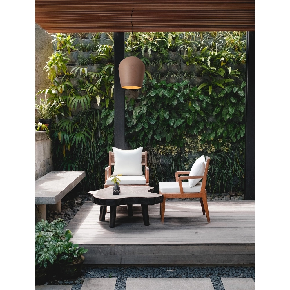 Hanglamp Omio Ø 29cm aarde bruin Lyora 5212017468888