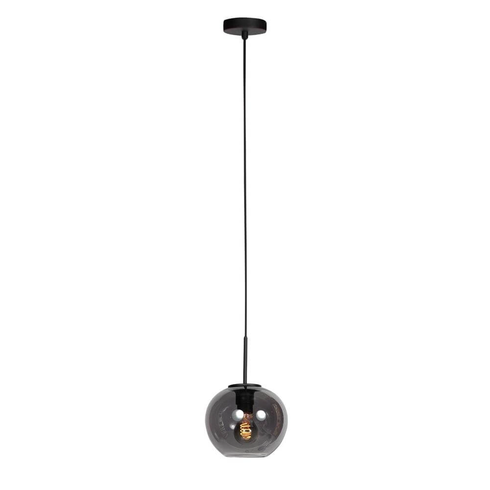Hanglamp HaloSwap met 1 bol smoke glas Ø 20cm