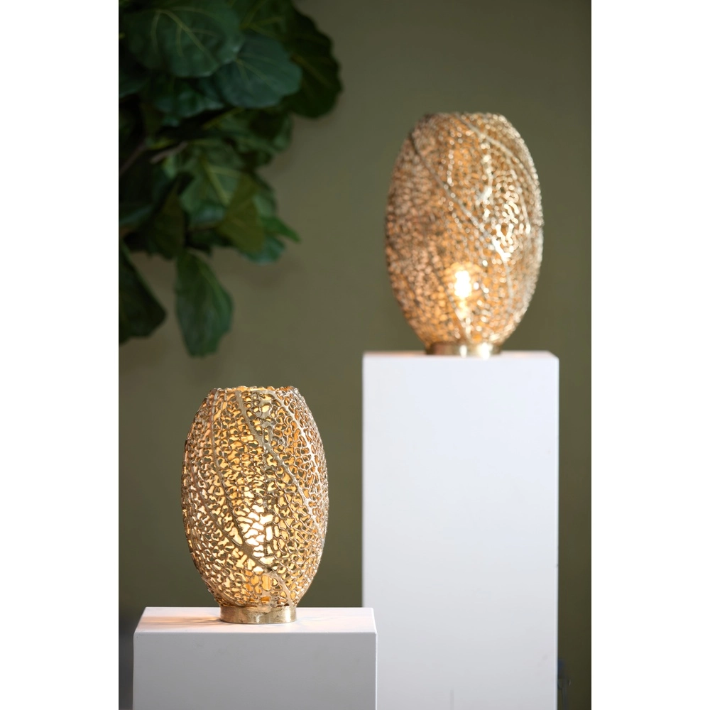 Design tafellamp Sinula Ø 24cm - messing mat Light & Living 8717807614508