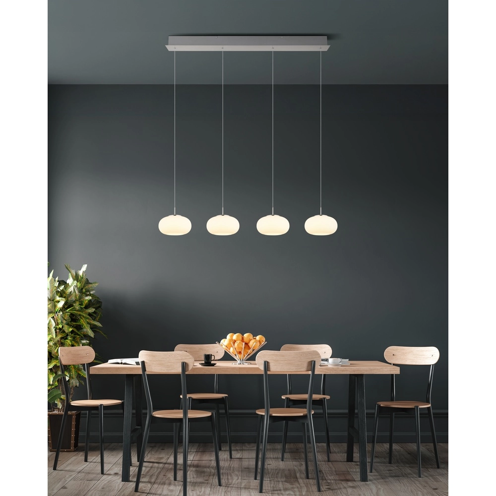 Design hanglamp Quintara 4-lichts nikkel Globo 9007371462322