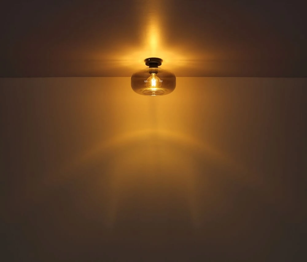 Zwarte hanglamp Giuseppe smoke glas Globo 9007371441211