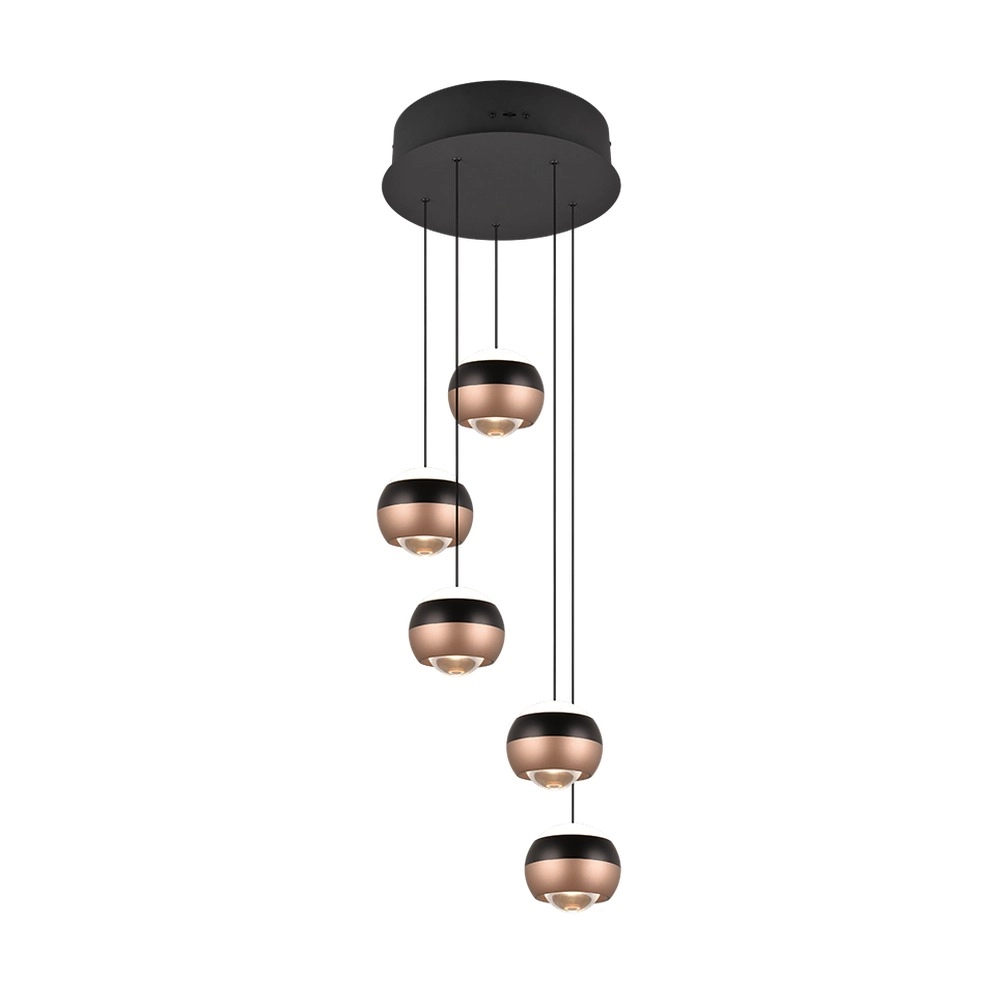 Design hanglamp Orbit 5-lichts rond Trio 4017807578867