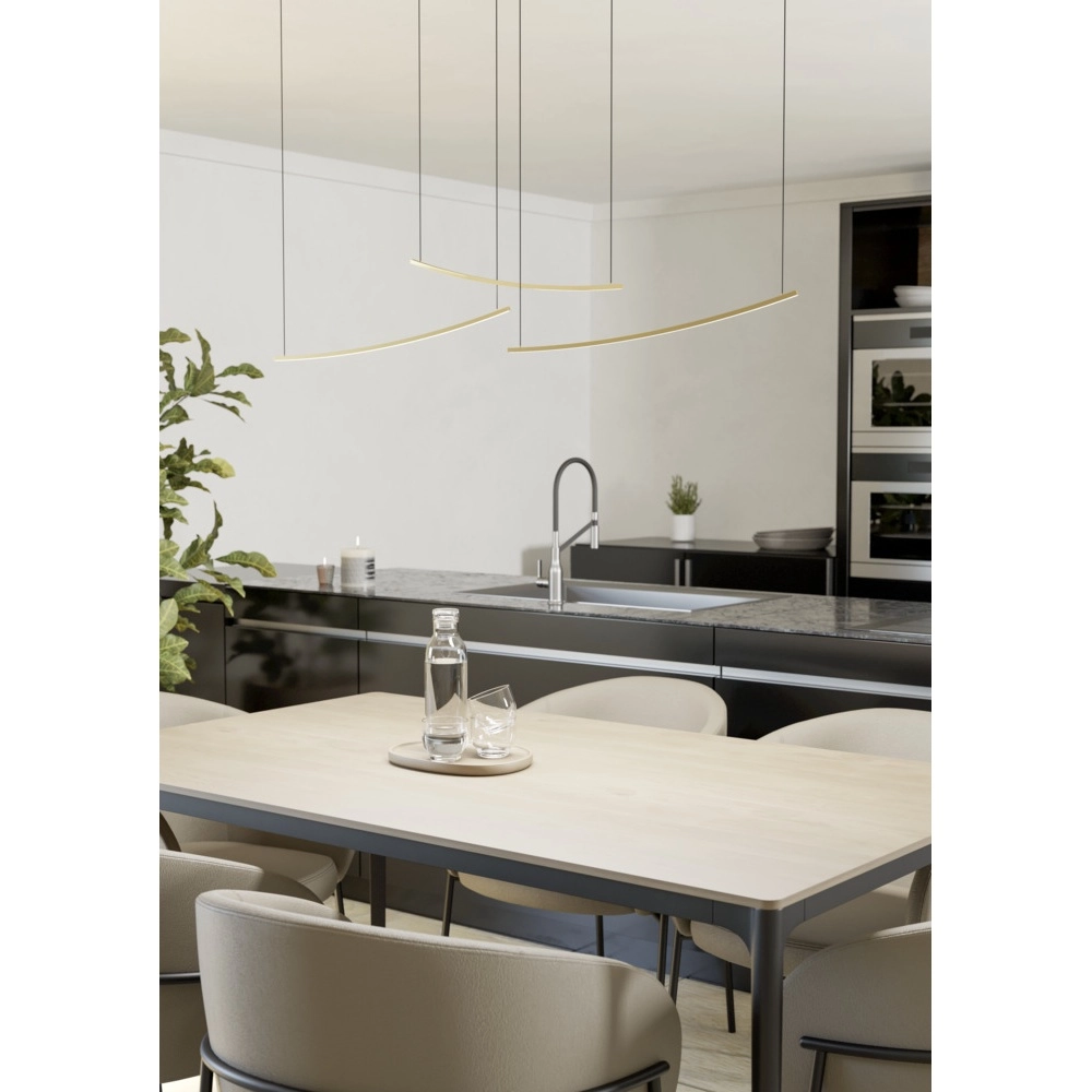 Hanglamp Villeggi zwart met goud Eglo 9008606356560