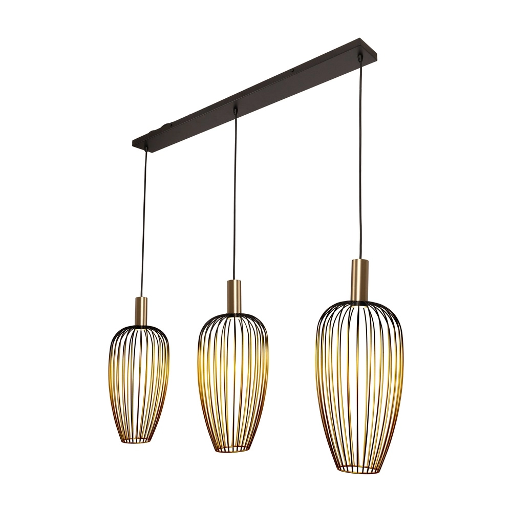 3-lichts draadlamp Aurelie goud Lucide Vibes 5411212212290