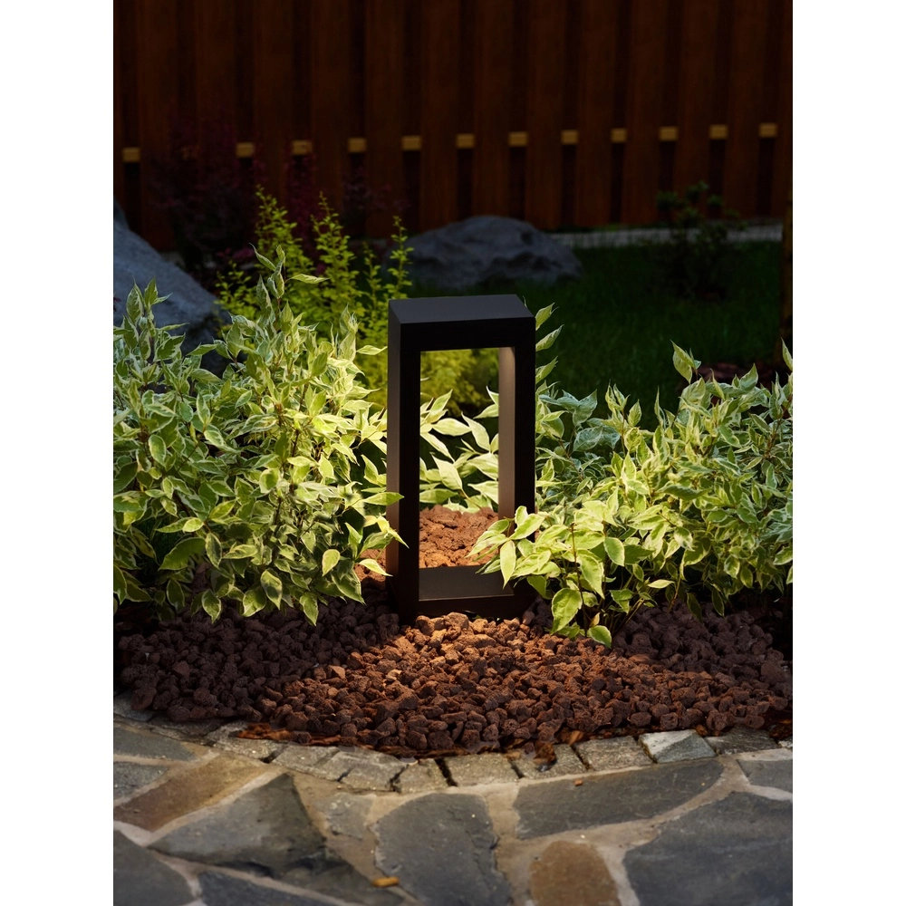 Zwarte tuinlamp Dolix 30cm - 3000K
