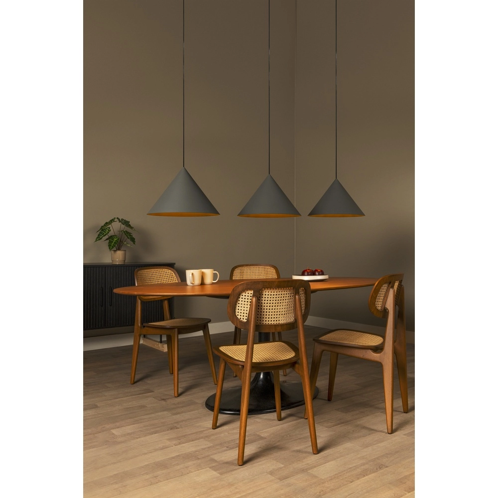 3-lichts hanglamp Spitze grijs Lucide Vibes 5411212212184