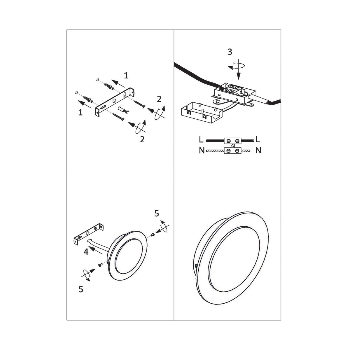Verstelbare plafondlamp Lido 17cm zwart Steinhauer 8712746131970