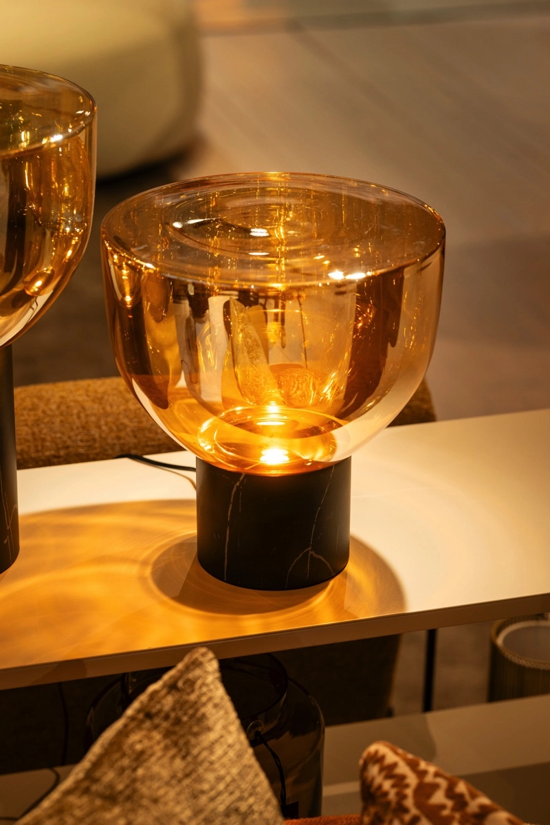 Glazen tafellamp Lana 45cm - marmerlook ETH 8720195311157