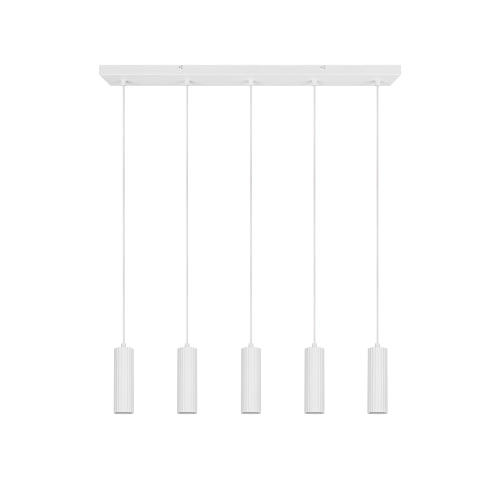 5-lichts hanglamp Soka wit 5-lichts hanglamp Soka wit