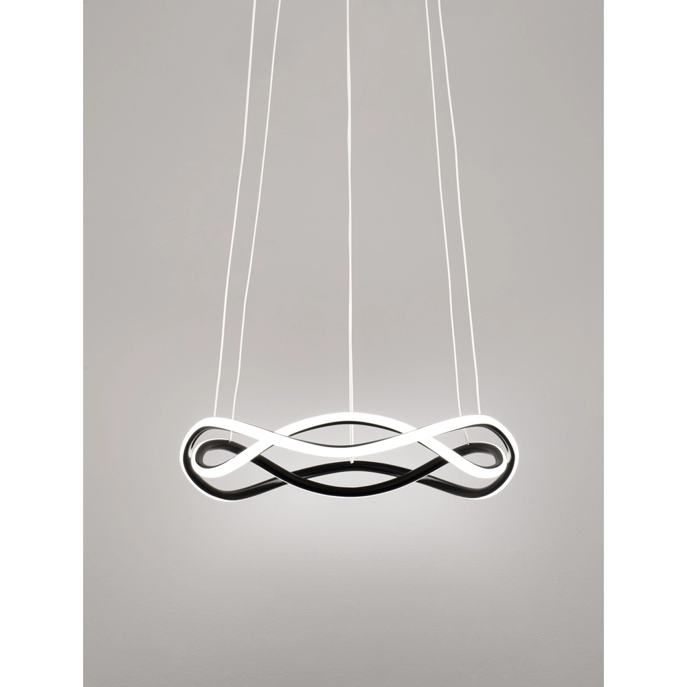 Design hanglamp Jinal zwart Ø 45cm Lyora 5212017438720