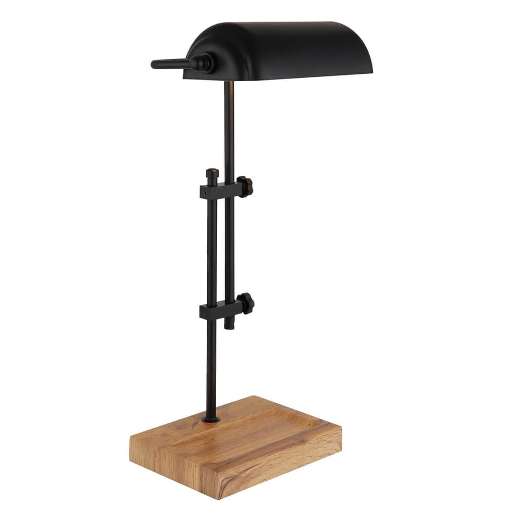 Bureaulamp Marid hout met zwart Globo 9007371474103