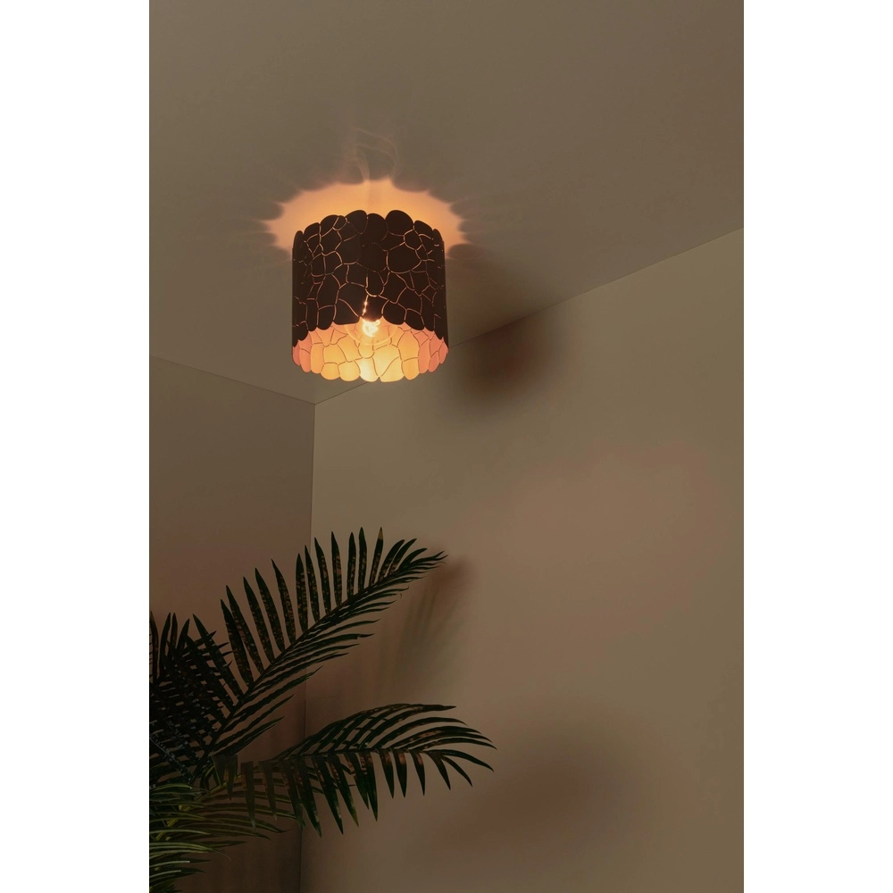 Plafondlamp Almelo zwart met gouden binnenkant Ø 25,5cm Lucide 5411212211859