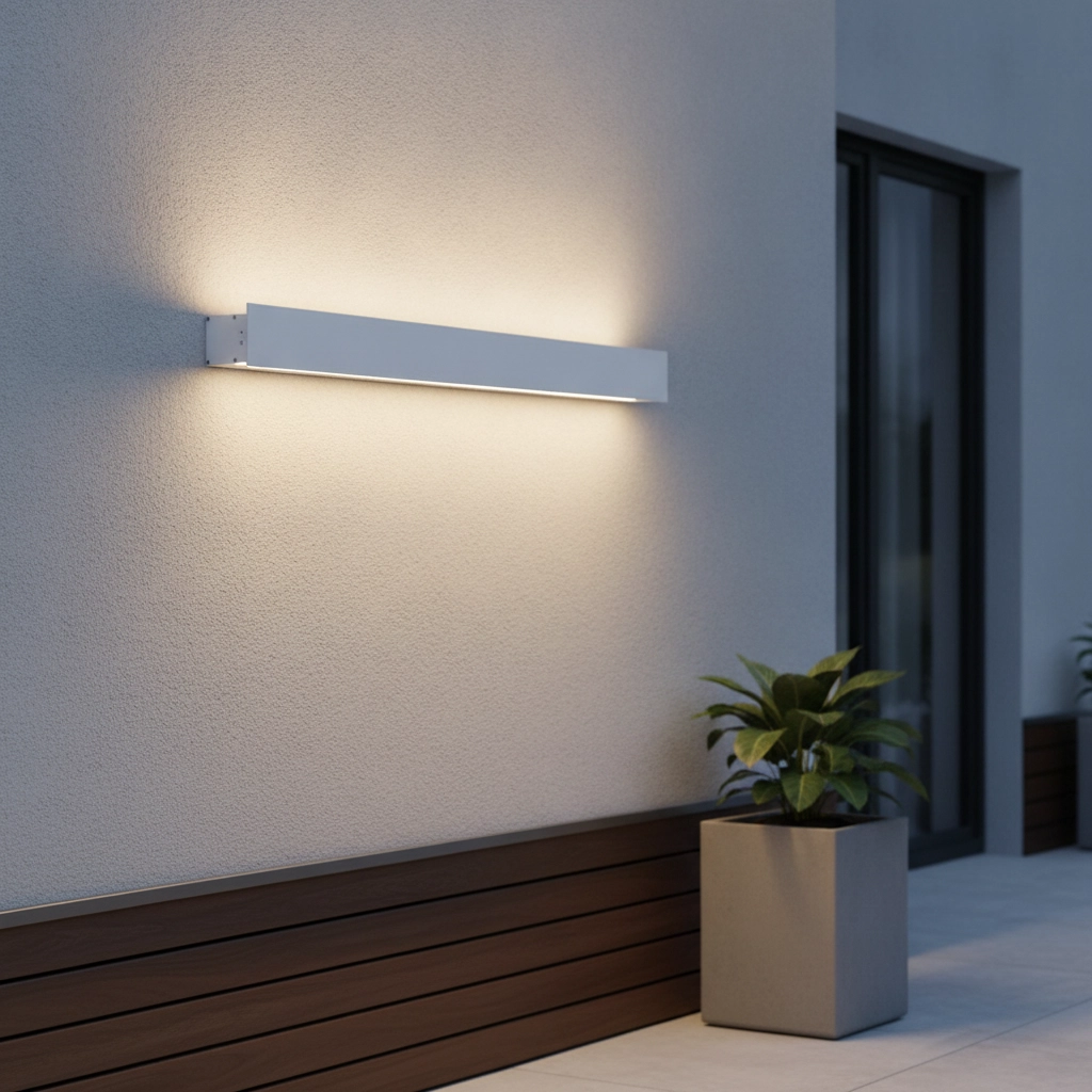 Wandlamp Path design wit 1m