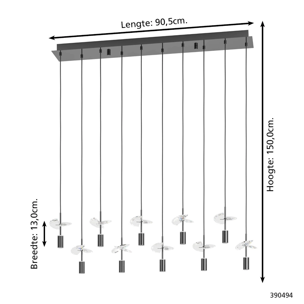 Hanglamp design Comareira grijs 3-staps CCT Stars of Light 9008606360130