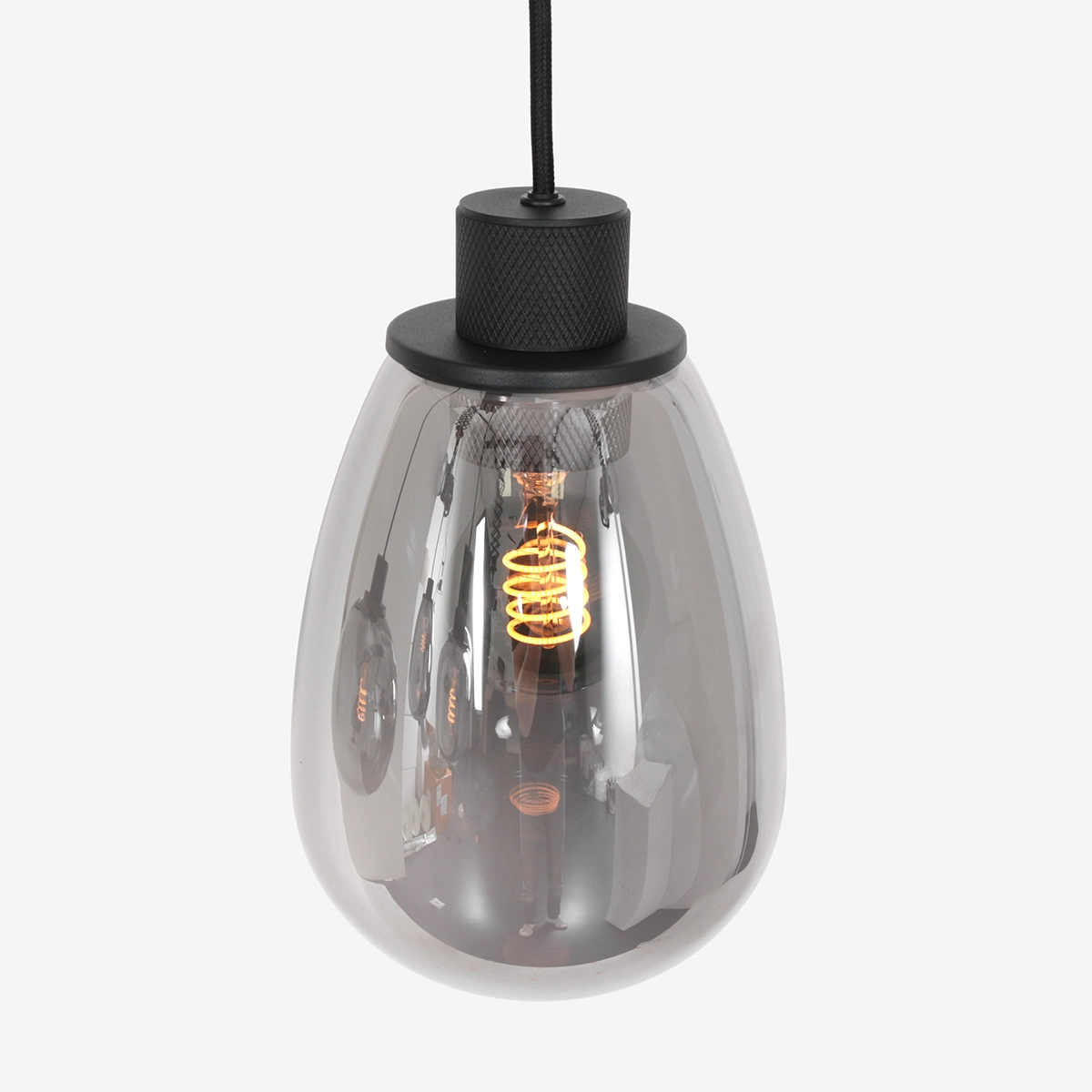 Smoke glazen hanglamp Reflexion Steinhauer 8712746135589