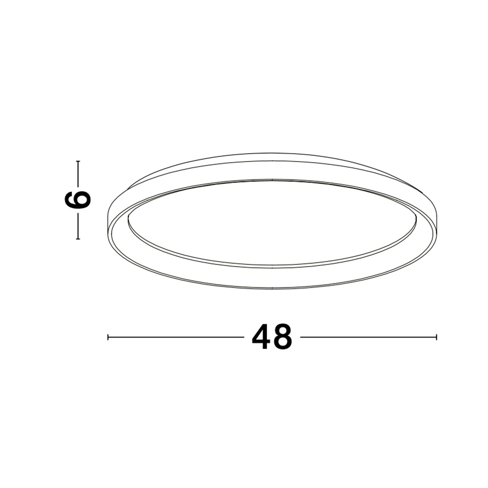 Design plafonniere Pertino Ø 48cm zwart Lyora 5212017445995