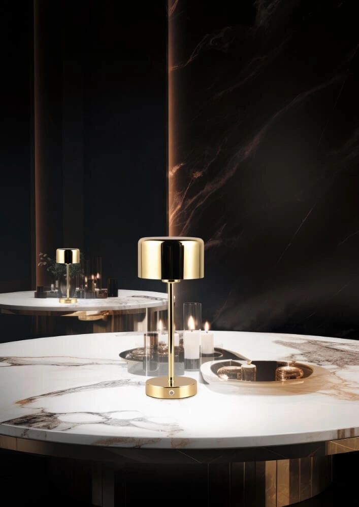 Oplaadbare tafellamp Jeff goud Trio 4017807598933