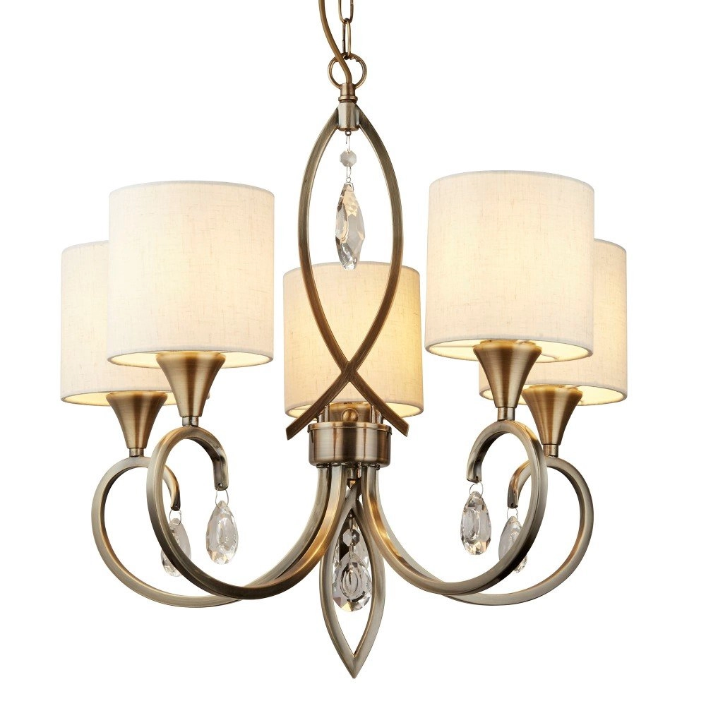 Klassieke hanglamp Alberto 5-lichts antiek brons