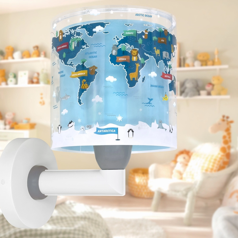 Kinderkamer wandlamp Kids World blauw Dalber 8420406406794