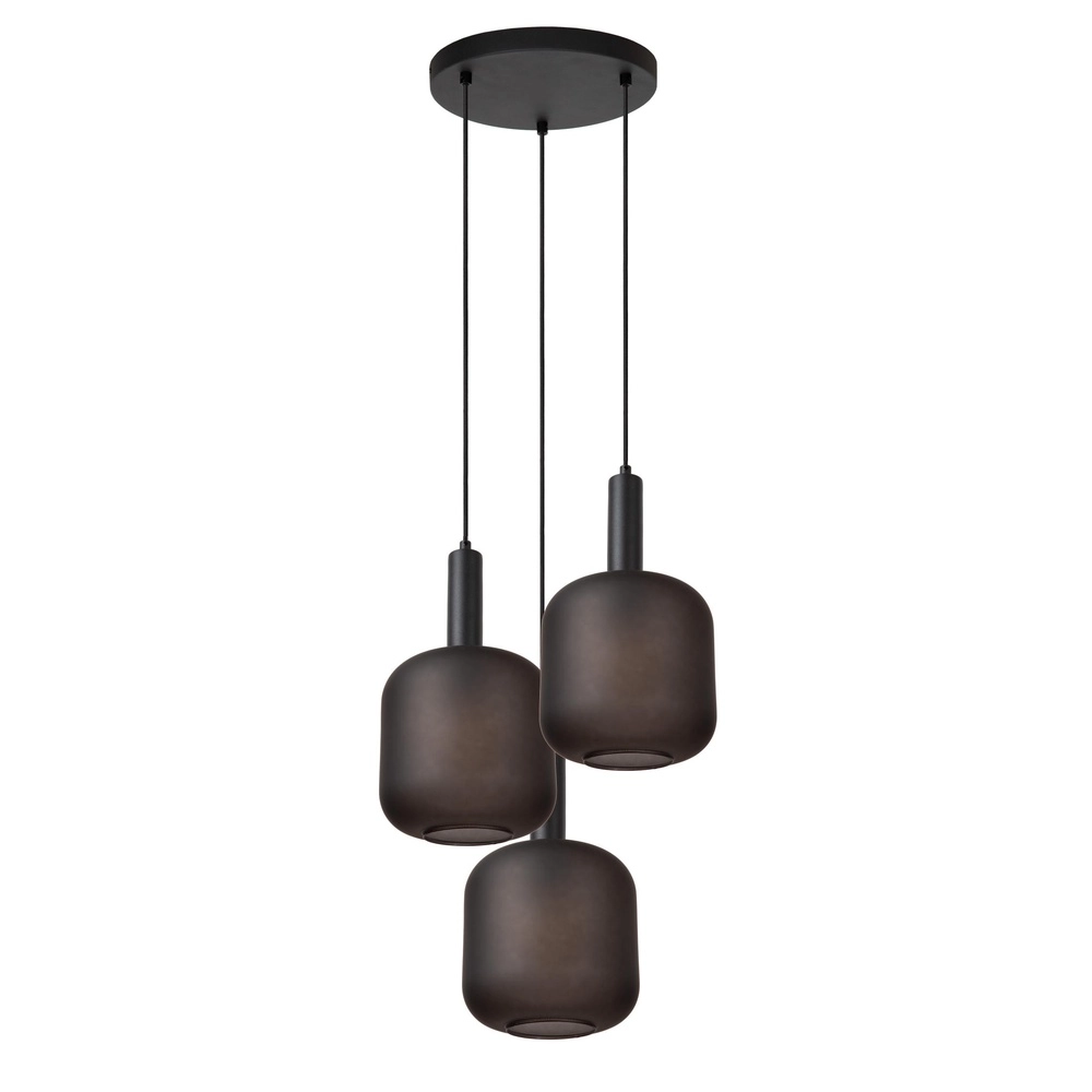 Zwarte hanglamp Eloise 3-lichts rond