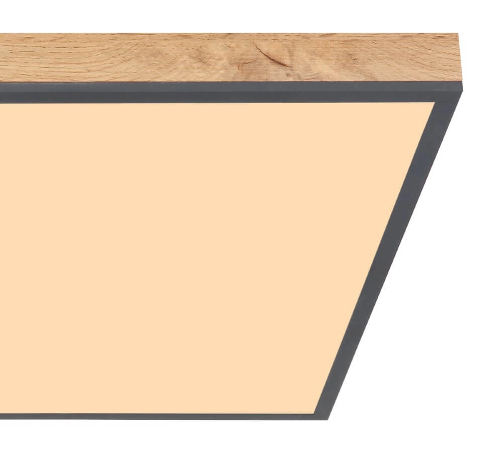 Houten led plafondlamp Doro 59x59 cm Globo 9007371421992