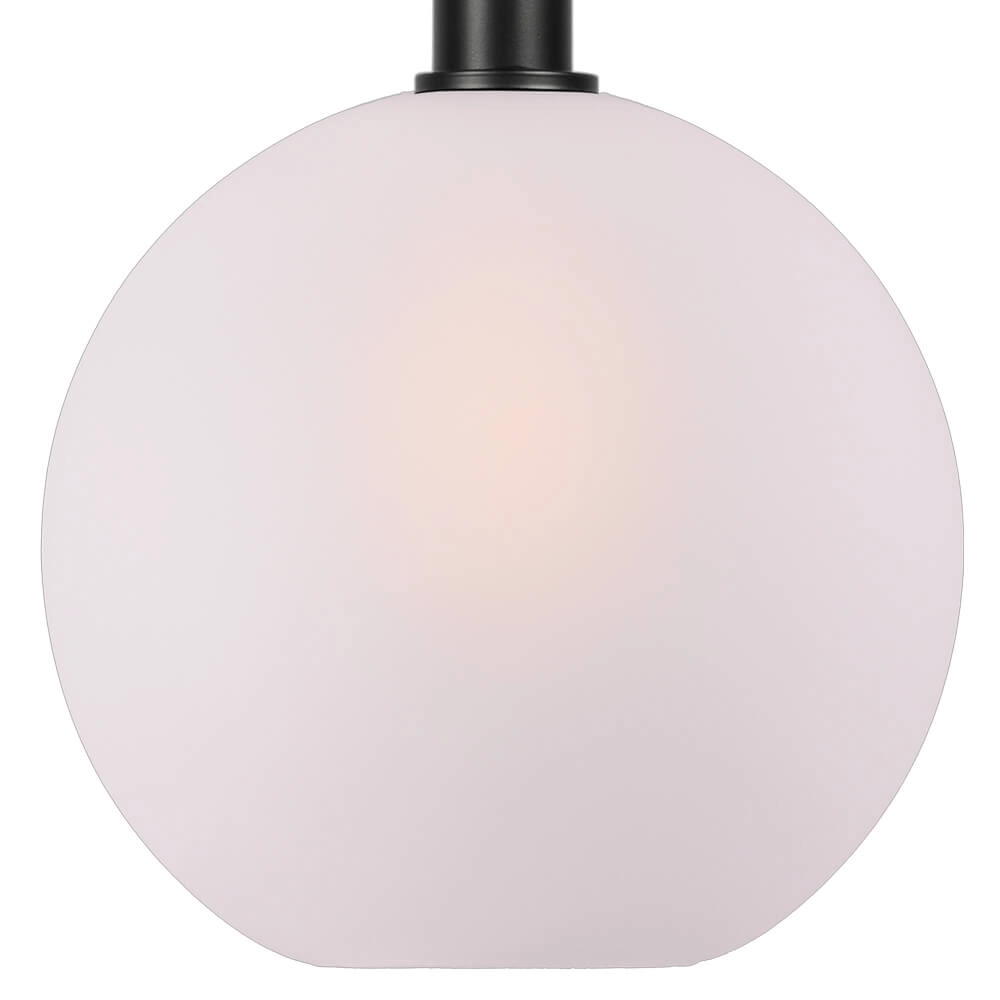 Hanglamp Ø 30cm Bella 2 Zwart met mat wit glas Masterlight 8718121334356