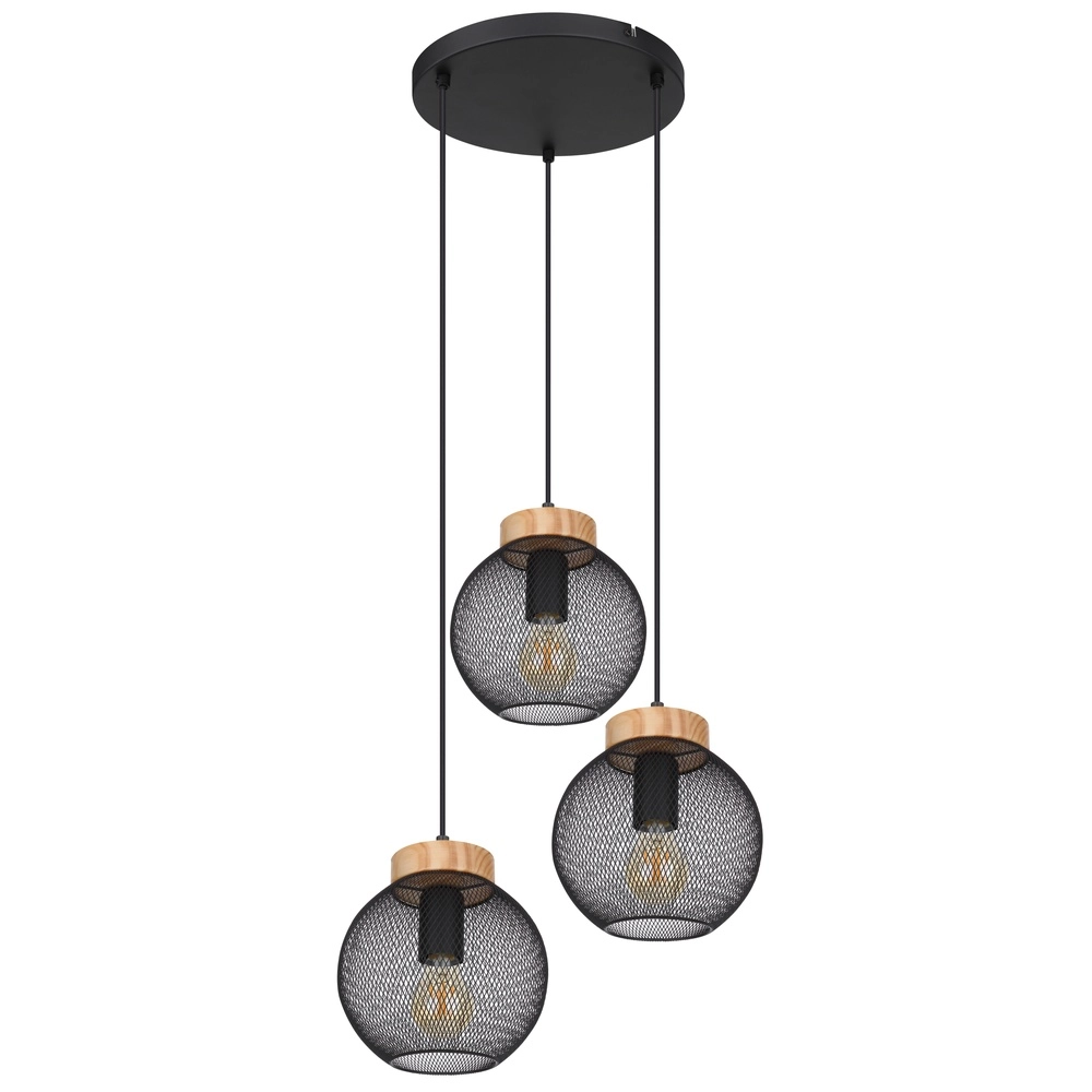 Zwarte hanglamp Pablo gaas Globo 9007371417551