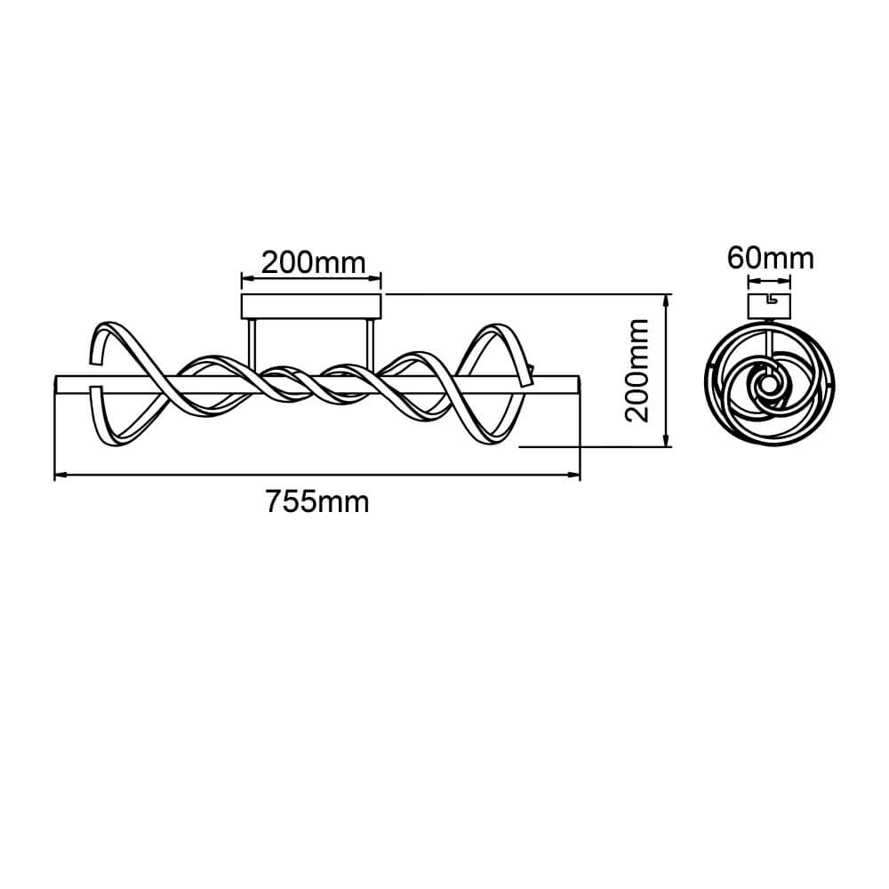 Zwarte design plafondlamp Amalie S Brilliant 4004353411717
