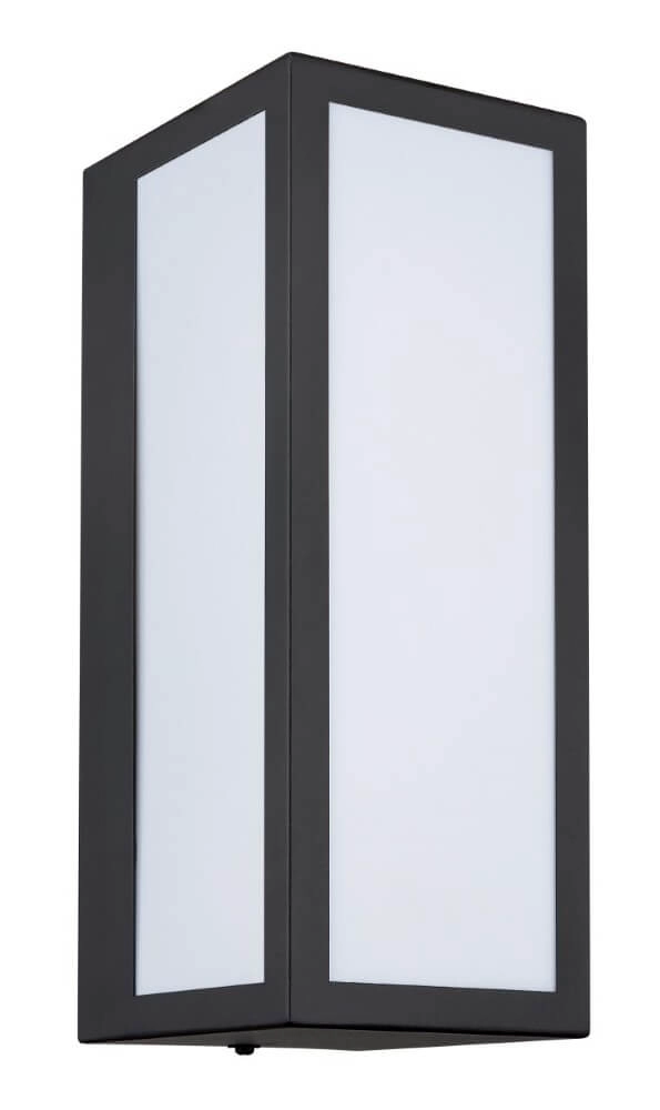 Zwarte wandlamp Gundula melk glas Globo 9007371440801