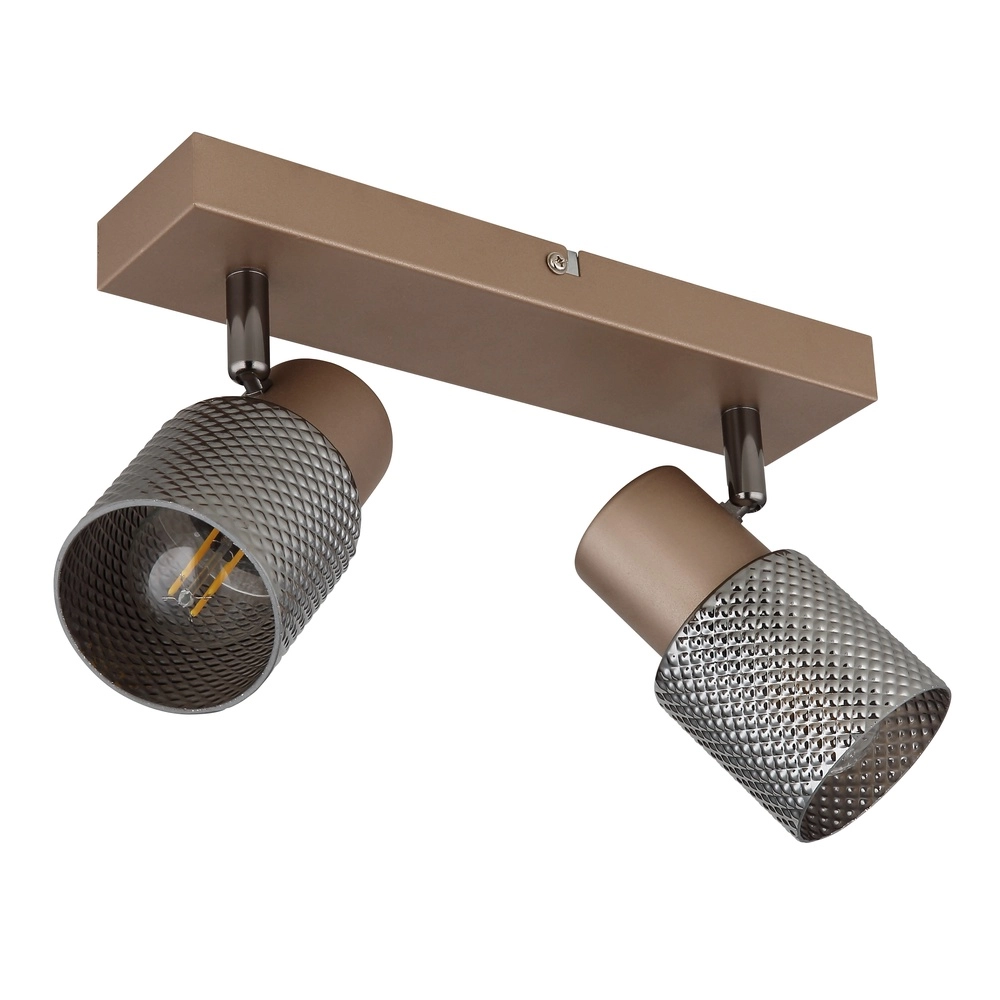 Plafondlamp Satella 2-lichts koffie bruin Globo 9007371474561